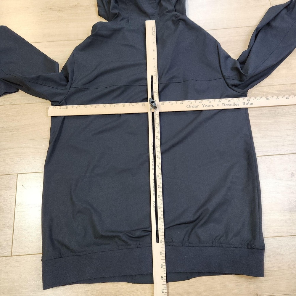 Travis Mathew Jacket Mens Medium Black Hooded Full Zip Stretch Windbreaker - Picture 6 of 9